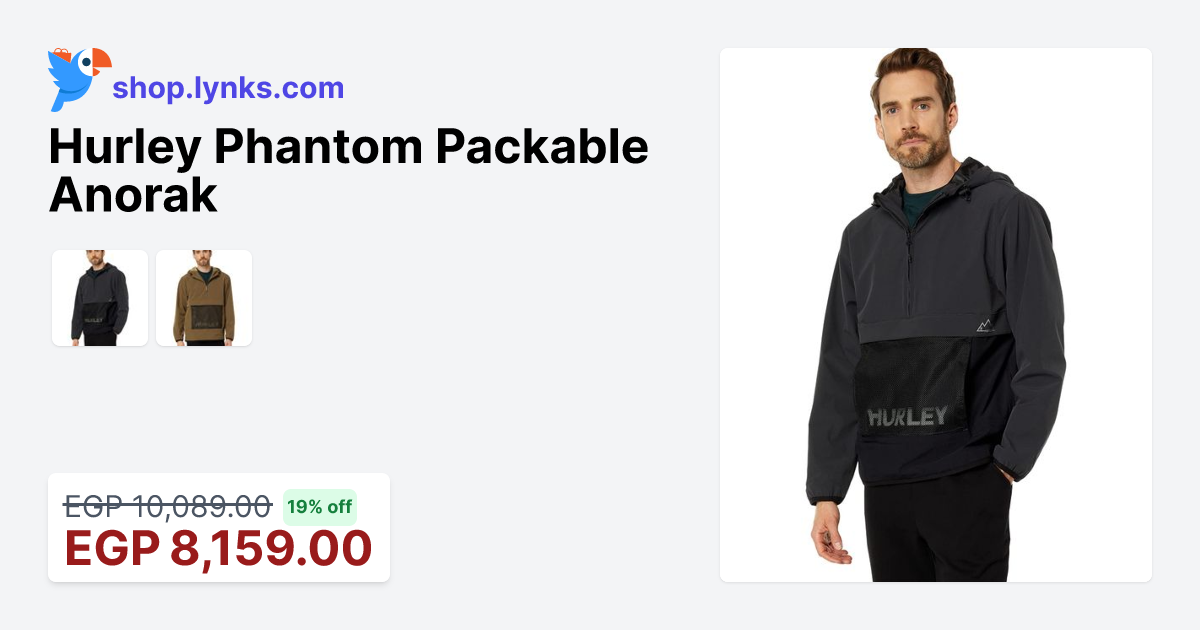 Hurley Phantom Packable Anorak | Lynks Shop